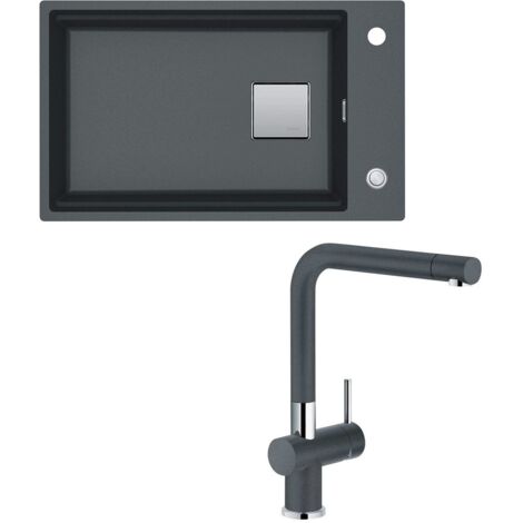 Franke Spülbecken Kubus KNG 110-62 + Armatur ACTIVE-PLUS Festauslauf - Graphit