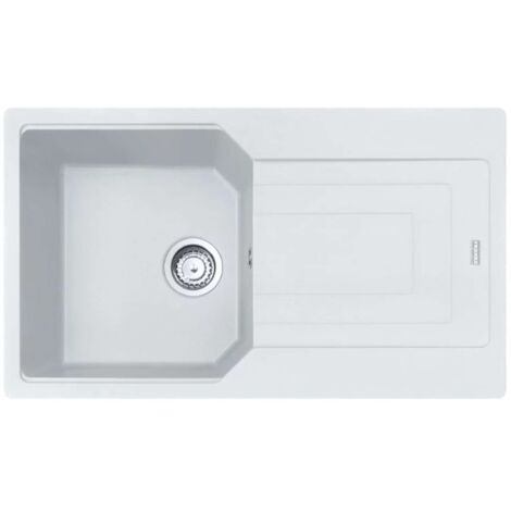 Franke Urban - Fregadero de fragranite UBG 611-86, 86x50 cm, blanco hielo 114.0700.109