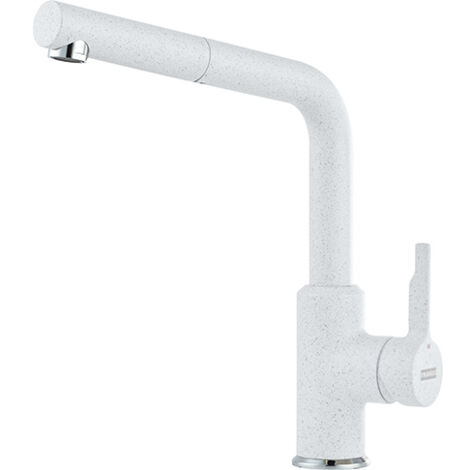 Franke Urban. Tipo di beccuccio: Estraibile, Colore del prodotto: Bianco, Controllo del flusso d'acqua: Leva sanitaria. Altezza sopra la superficie di fissaggio (max): 29,4 cm, Dista... - 115.0595.088