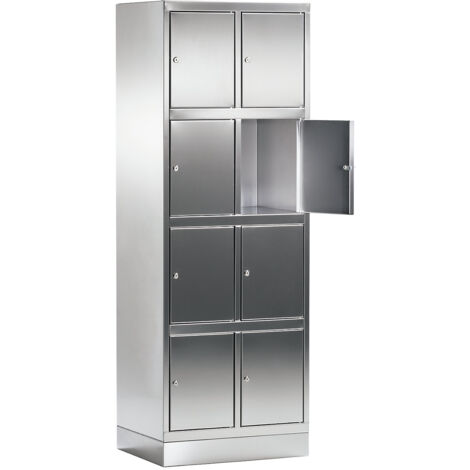 FRANKEL kaiserkraft, Armoire à quatre casiers en inox, 2