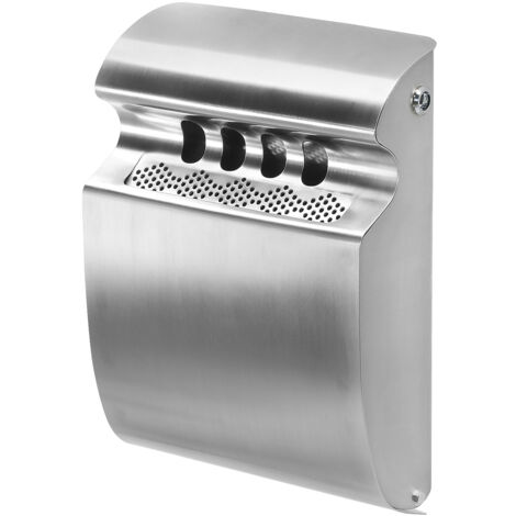 FRANKEL kaiserkraft, Cendrier mural design, 3 l, inox, satiné