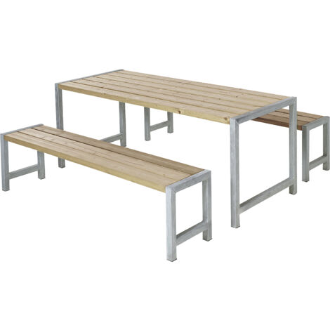 FRANKEL kaiserkraft, Ensemble table et bancs, bois de conifères