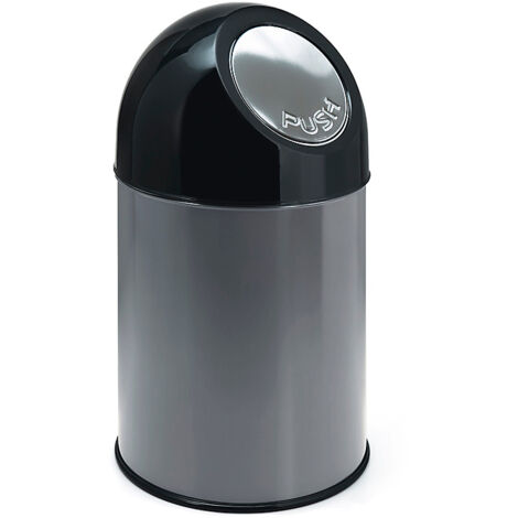 FRANKEL kaiserkraft, Poubelle à poussoir, acier, capacité 30 l