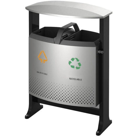 FRANKEL kaiserkraft, Poubelle avec toit, capacité 78 l, l x h