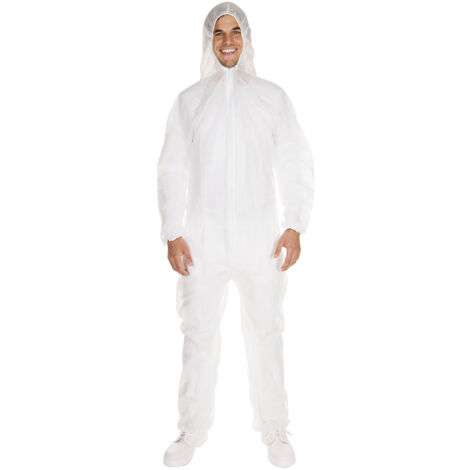 FRANKEL kaiserkraft, Salopette en PP, lot de 50, blanc,