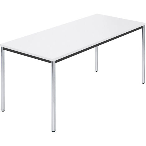 FRANKEL kaiserkraft, Table rectangulaire en tube rond chromé, l