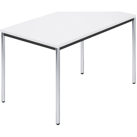 FRANKEL kaiserkraft, Table rectangulaire en tube rond chromé, l