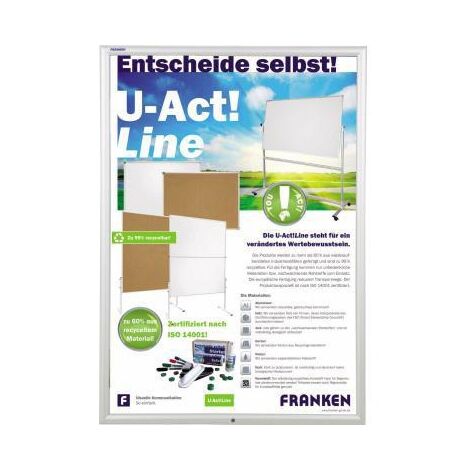 FRANKEN Bilderwechselrahmen FRANKEN Security 65,6 x 90,3 x 1,7 cm (B x H x T) DIN A1 Aluminium silber