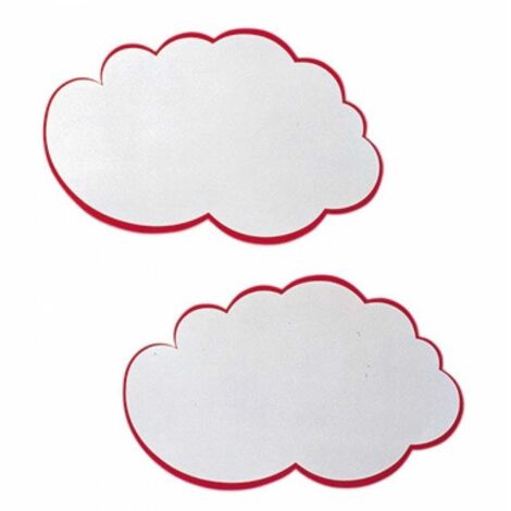 Franken Moderationskarte UMZ WM 14x23cm Wolke ws/rt 20 St./Pack.