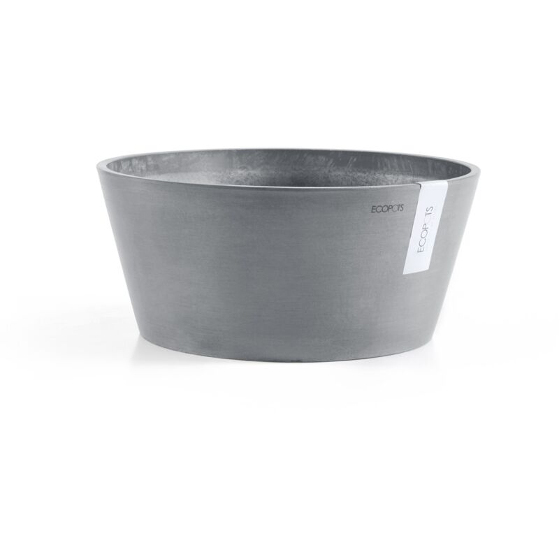 Ecopots Frankfurt 30 Blumentopf – L 30, 6 Cm X H 15, 6 Cm – Weißgrau – Innen- Und Außenbereich