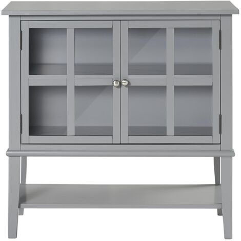 Franklin-Armoire avec 2 Portes en MDF Gris