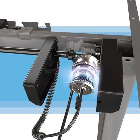 FrankyStar - Escritorio eléctrico Stand Up Desk con tecnologa de doble motor, con ajuste digital. Escritorio de oficina mvil para que los ordenadores porttiles trabajen de pie. Negro (SIN MESA SUPERIO