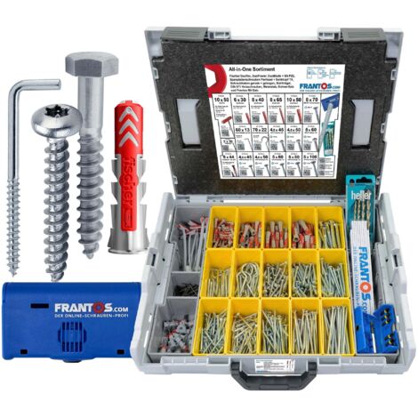FRANTOS L-BOXX 577 tlg. ALL-IN-ONE Sortiment mit Schrauben & Dübel