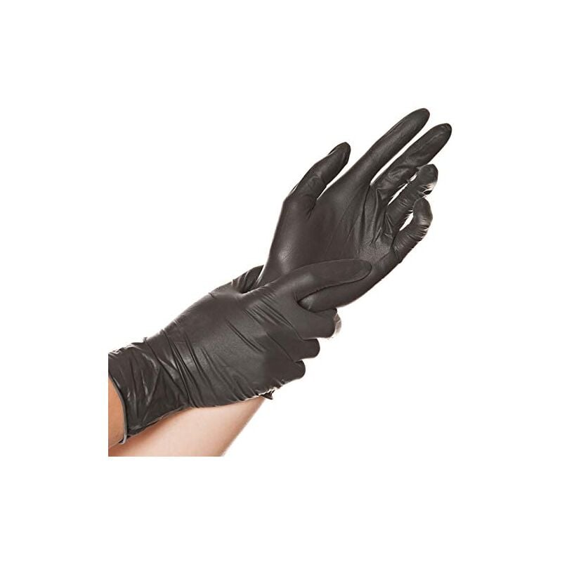 Hygostar diablo gants en latex non poudrés noir m 76758 - Franz Mensch