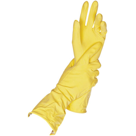 FRANZ MENSCH PAIRE DE GANT UNIVERSEL EN LATEX ''BETTINA'' HYGOSTAR, TAILLE S JAUNE 25968