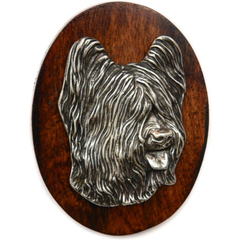 Französischer Schäferhund Briard, Berger de Brie - Showbrosche, Startnummernclip, Hundepin von Art-Dog