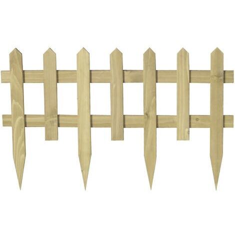 Fraschetti – Clôture de jardin en bois naturel H.42 cm – Dimensions 67x2 cm – Traitement autoclave pour durabilité – Idéale pour délimitation espaces