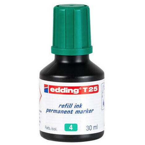 Frasco Tinta Para Rellenar 25Ml Verde Edding T25-004