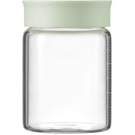 Frascos de vidrio BUYDEEM de 500 ml con tapa en un acogedor color verde, modelo CS1013