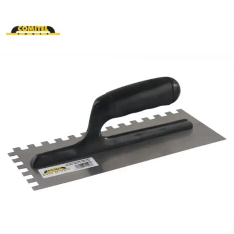 FRATTAZZO CM 28X12 CON DENTE DA 10 MM E MANICO IN ABS