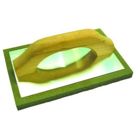 FRATTAZZO IN SPUGNA GRIGIA MANICO LEGNO - cm.21,5x13,5   FER 154550 -- PZ 2