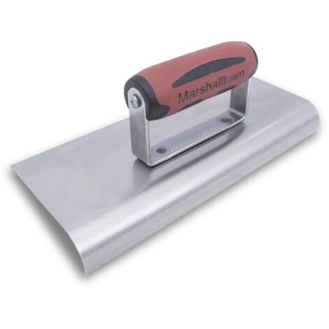 Frattazzo per bordi Marshalltown in acciaio inossidabile con impugnatura Durasoft, per arrotondare il calcestruzzo, raggio: 19 mm, labbro 25 mm, dimensioni della frattazzo: 254x102 mm