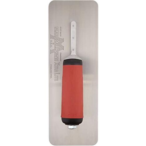 Frattazzo per intonacatura "veneziana" Marshalltown con manico DuraSoft, in acciaio inox, per stuccatori, dimensioni: 279x95 mm