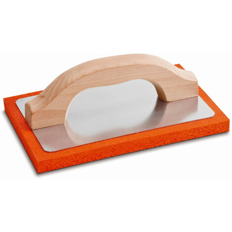 FRATTAZZO SPUGNA 14X21XH2CM MANICO LEGNO