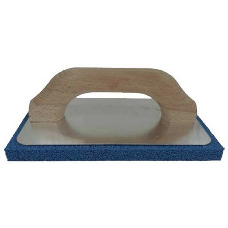 Frattone con base in alluminio e manico in legno con spugna cm 14x22 : Colore - Blu