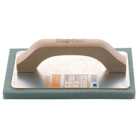 MORGANTI KAPRIOL Frattazzo frattone in spugna grigio kapriol manico legno 14x21 cm gommaspugna