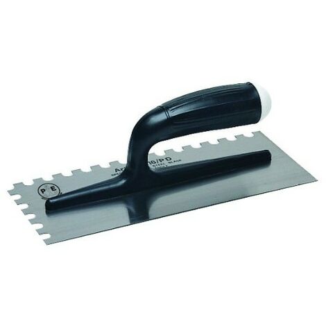 Frattone in acciaio saldato dentato destro manico e supporto in plastica rinforzata frp 280x120 denti 3x3