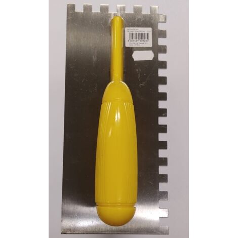 FRATTONE USA IN ACCIAIO CON MANICON INPLASTICA - 280MM CON DENTATURA 10MM - COLORE GIALLO