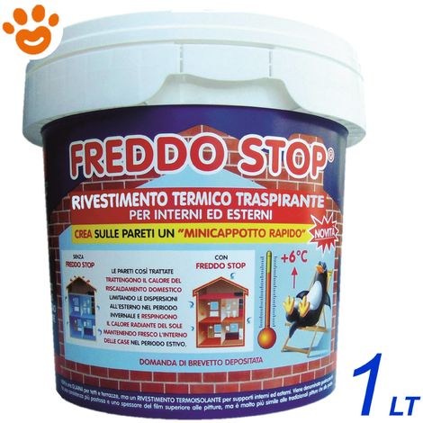 FREDDO STOP Tecnostuk - 1/2,5/5 LT - GUAINA ISOLANTE Traspirante interni e esterni