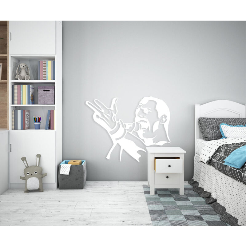 Image of Freddy - Adesivo murale wall sticker in vinile 55x65 cm - Colore: bianco