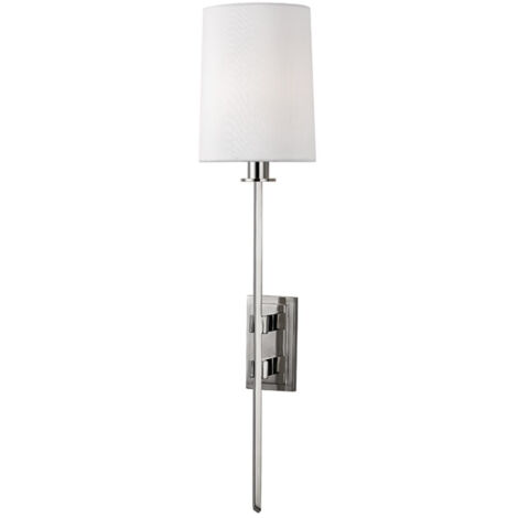 Fredonia Applique murale à 1 ampoule nickel poli, fausse soie