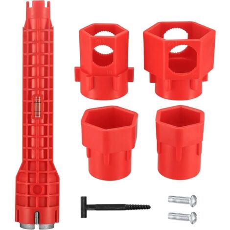 CHOYCLIT Promotion 14 in 1 Faucet Wrench, Sink Wrench, Plumbing Tools, Basin Wrench, Faucet Sink Pipe Installation Tools, Multifunctional Plumbing Wrench Tool for Washbasin/Bathroom