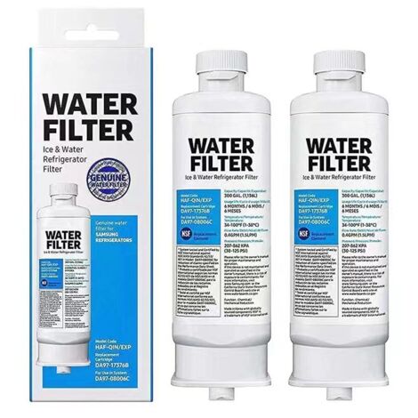 CHOYCLIT Free Felivery 2x Compatible Samsung Refrigerator Water Filter DA97-17376B Refrigerator Cartridge (HAF-QIN/EXP)，Refrigerator Spare Parts