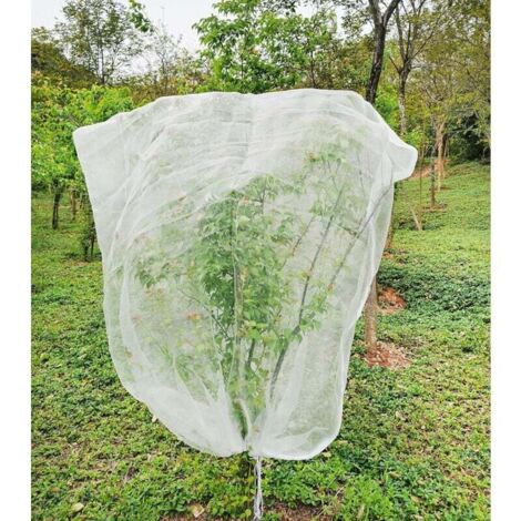 CHOYCLIT Free Felivery Anti-bird and anti-insect netting, Fruit Tree Netting 1.8m X 1.8m, Anti-insect Netting for Plants, Anti-insect Netting Fine Mesh with Drawstring, Anti-bird Nets for Fruit Tree Protection