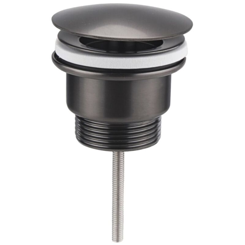 Sapho - Free flow Washbasin Waste 5/4', (h) 10-55mm, big plug/gun metal