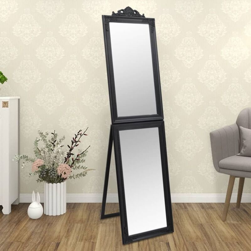 Free-standing Mirror Black 50x200 Cm Vidaxl