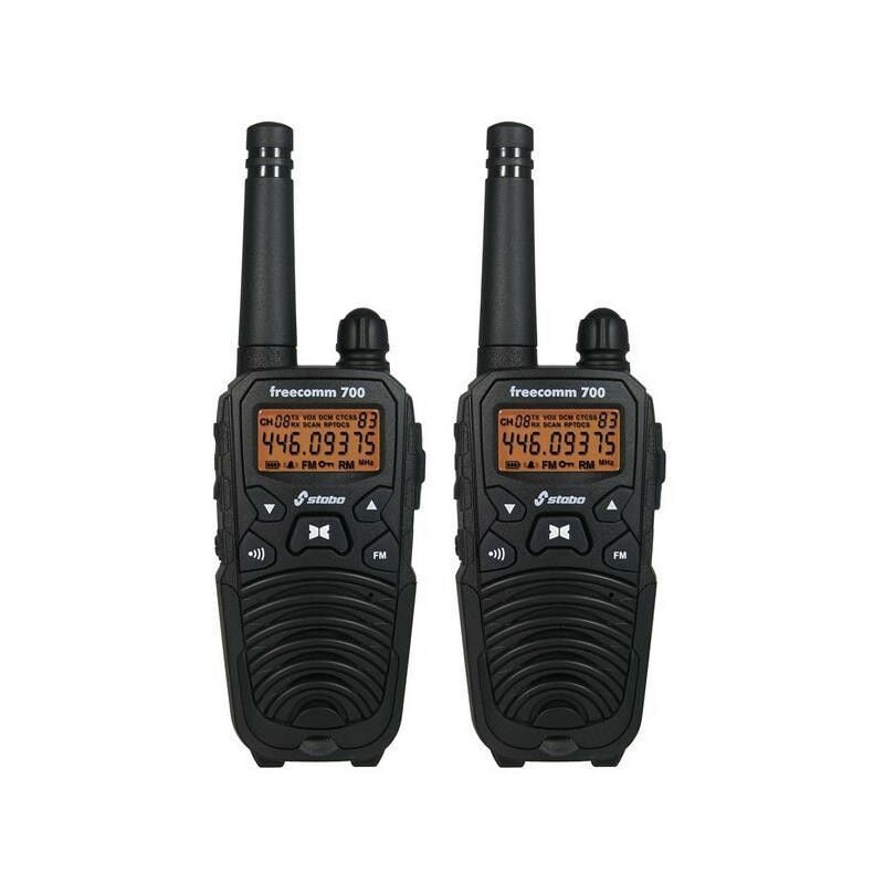 TXMS700 - KIT 2 TALKIES WALKIES STABO SET FREECOMM 700 PRESIDENT ELECTRONICS - FREECOMM700 - Noir