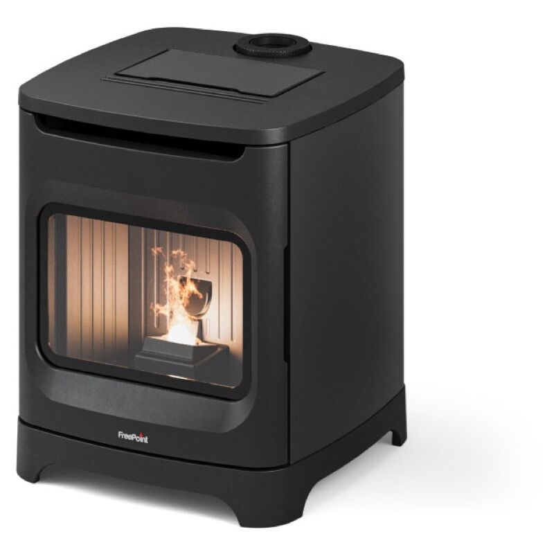 Poêle à granulés étanche Flos 6 noir - 6 kW - Freepoint