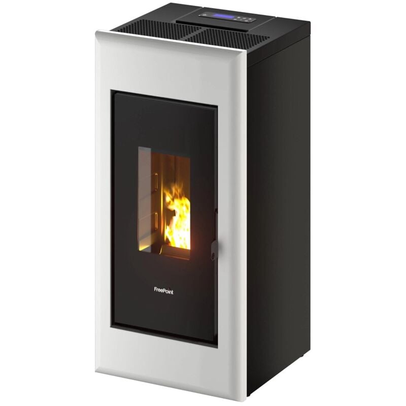 Poêle à granulés étanche One 7 Blanc - 7 kW - Freepoint