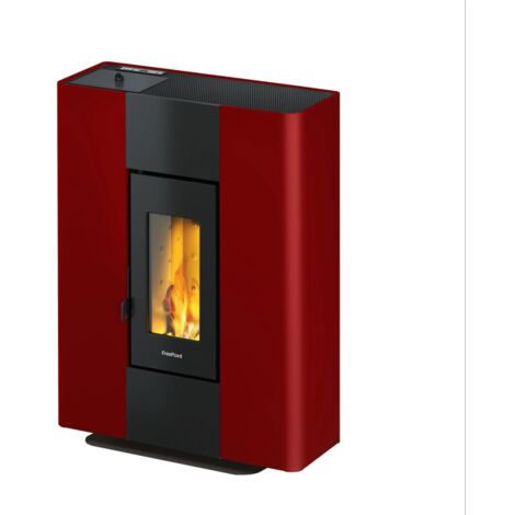 FREEPOINT Poêle à granulés étanche Roxy Stand Bordeaux - 7  kW