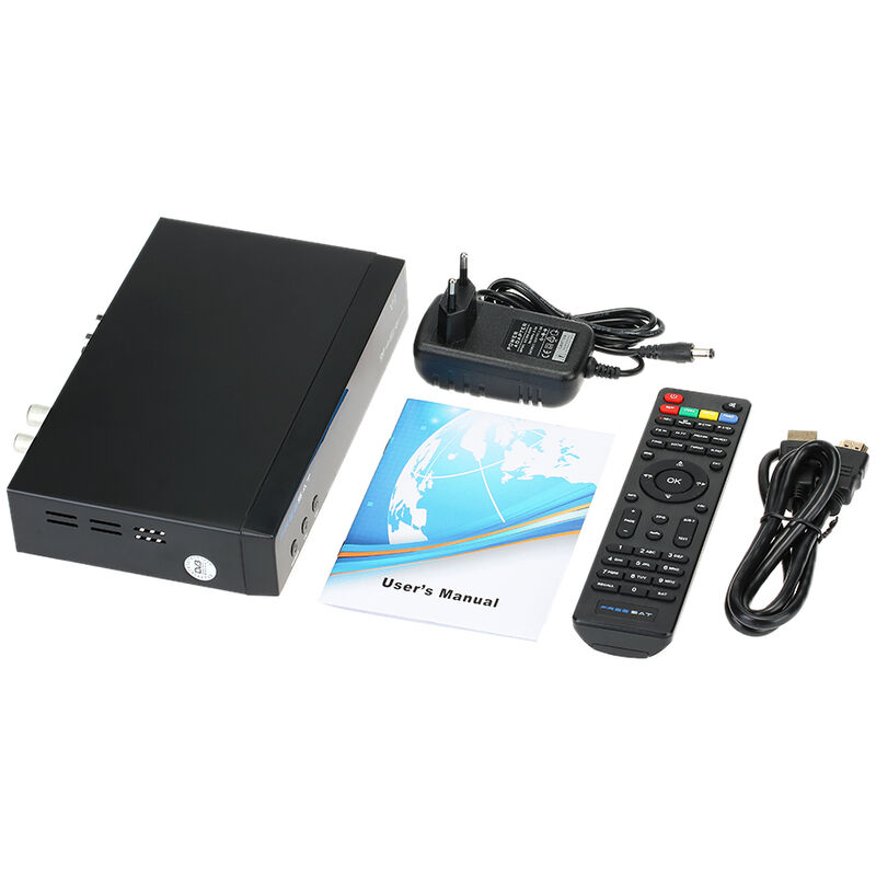 

FREESAT V7 Max DVB S2 Caja de configuracion del receptor de TV 1080P HD Soporte Youtube Enchufe de la UE