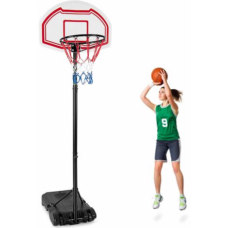 Freestanding Basketball Backborad Hoop Net Set Adjust Basketball Goal System