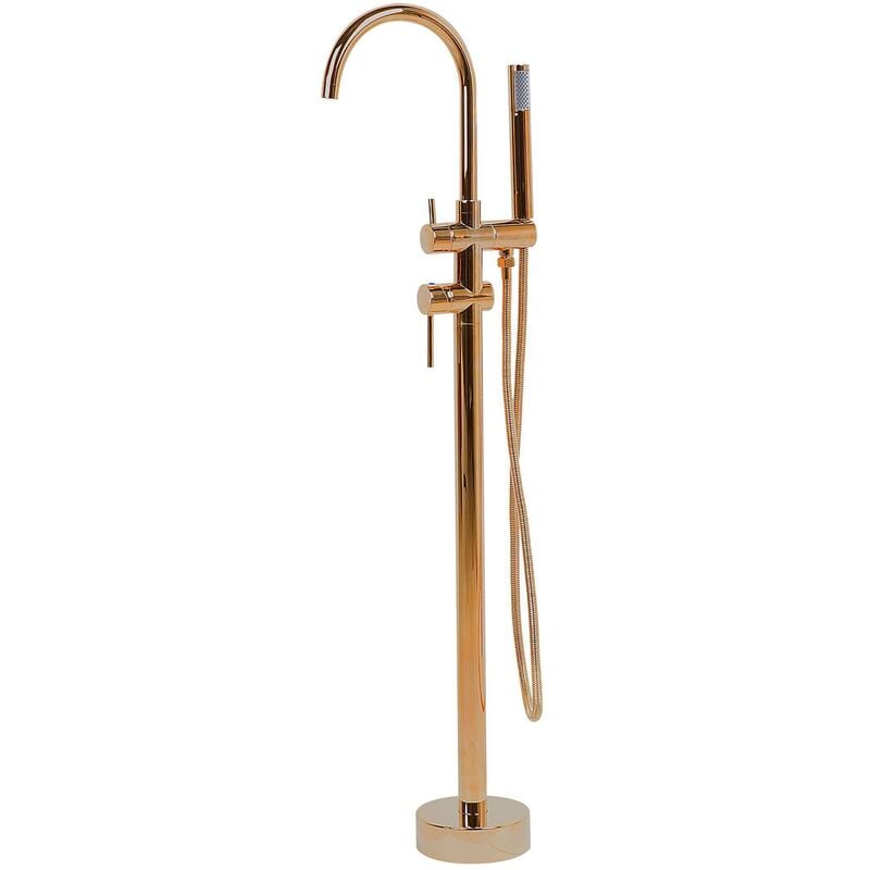 Modern Freestanding Tub Bath Faucet Mixer Tap Brass Gloss Copper Tugela