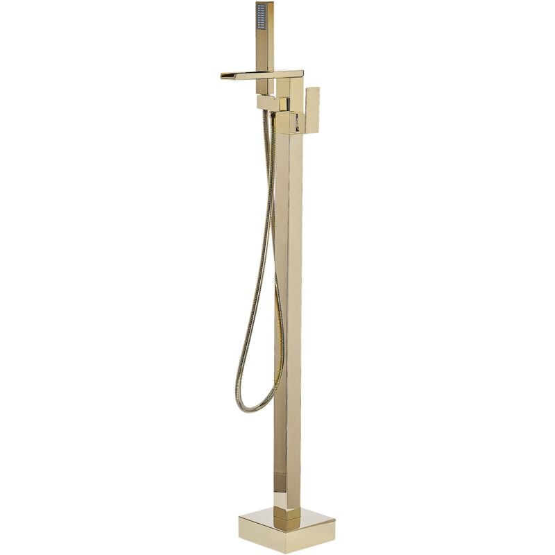 Modern Freestanding Bath Mixer Tap Faucet Glossy Shower Bathroom Gold Boyoma