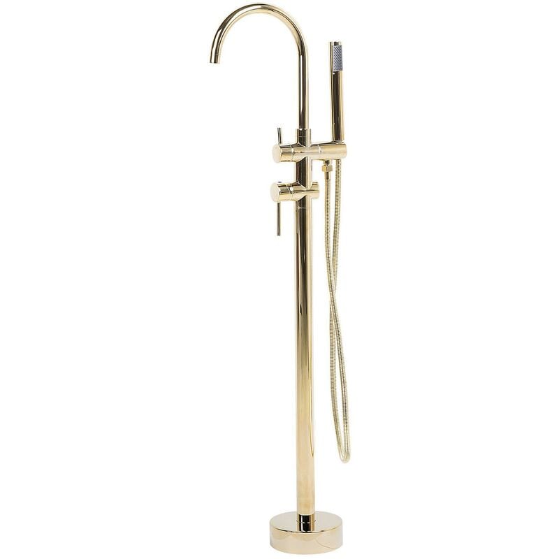 Modern Freestanding Tub Bath Faucet Mixer Tap Brass Gloss Gold Tugela