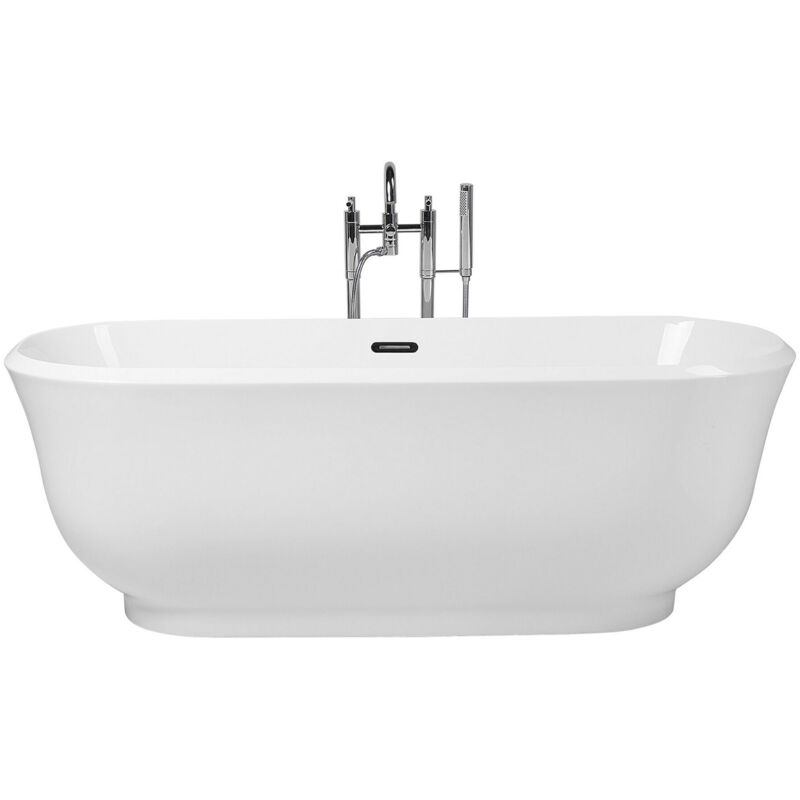 Beliani Freestanding Bathtub Tesoro 1700 X 770 Mm White